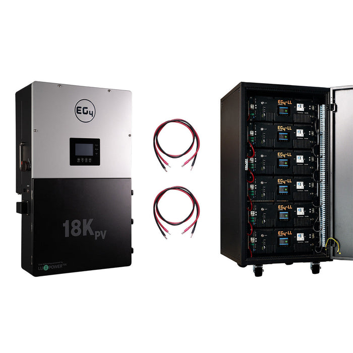 EG4 18KPV Hybrid Inverter & EG4 LL-S 48v 100ah Lithium Battery Bundle | 30.72kWH