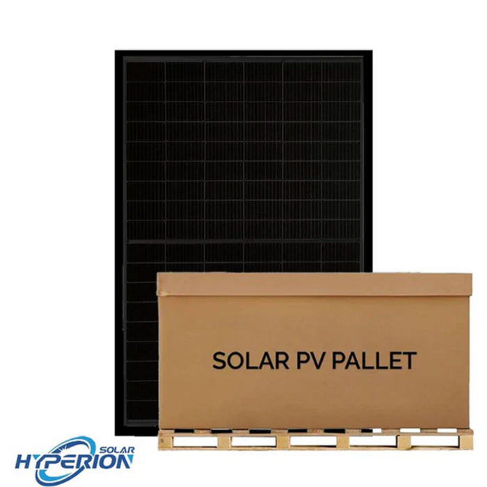 Hyperion 14.6kW Pallet of 405W Bifacial Solar Panel (Black) | Up to 18.2kW with Bifacial Gain | 36 Solar Panels