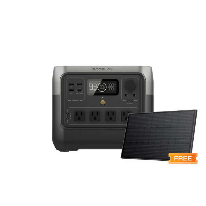 EcoFlow RIVER 2 Pro Portable Power Station + 1*100W Rigid Solar Panel- Flash Sale