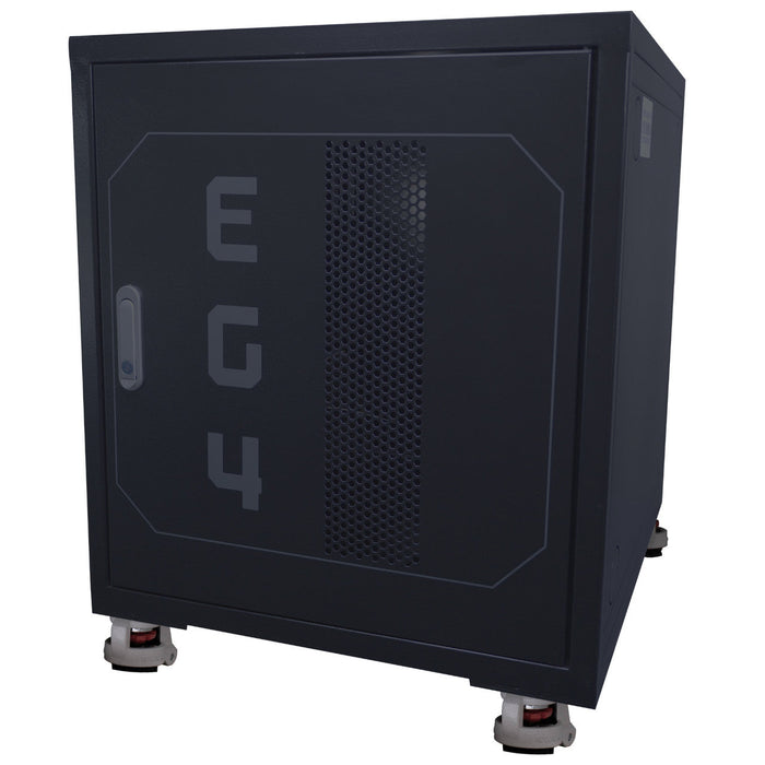 EG4 3-Slot Battery Rack | With Pre-Assembled Enclosed Rack | With Door & Wheels | Busbar Covers
