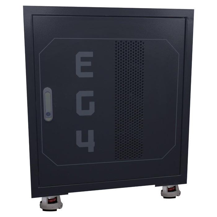 EG4 3-Slot Battery Rack | With Pre-Assembled Enclosed Rack | With Door & Wheels | Busbar Covers