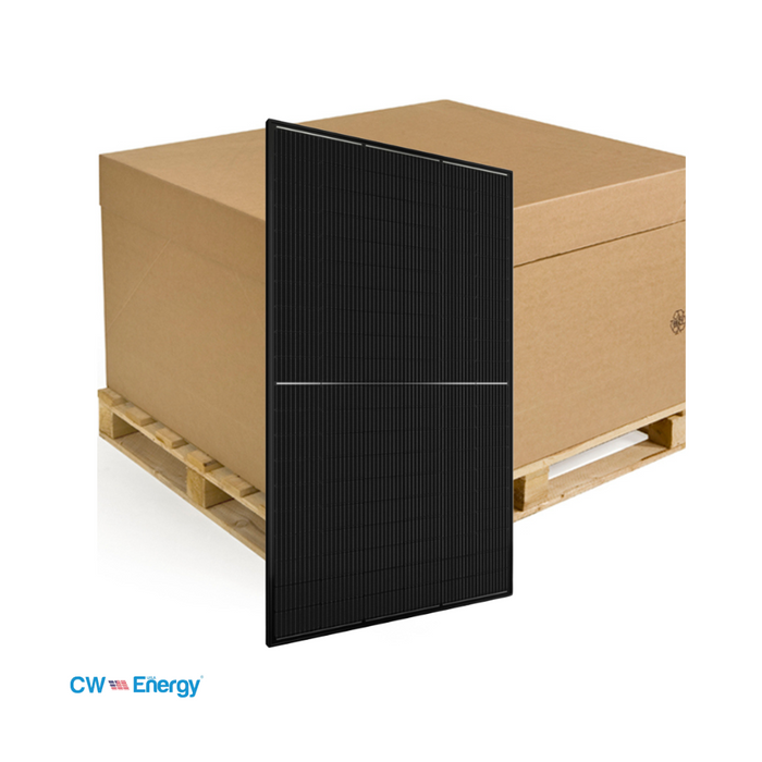 CW Energy Full Pallet of 410W Bifacial Mono PERC Solar Panel [Black] | 35 Panels | CWT410-108PMB10