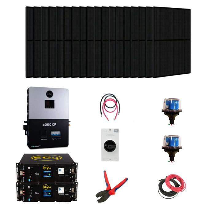 Complete Off Grid Solar Kit | EG4 6000XP | 6000W Continuous Power | Up To 8kW PV Input | 48V Battery System