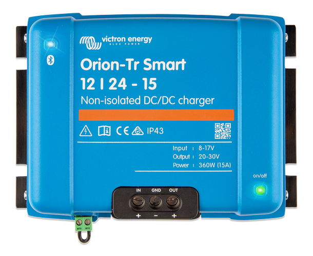Victron Orion-Tr Smart 12/24-15A (360W) DC-DC Step Up Converter/Charger, Non-Isolated
