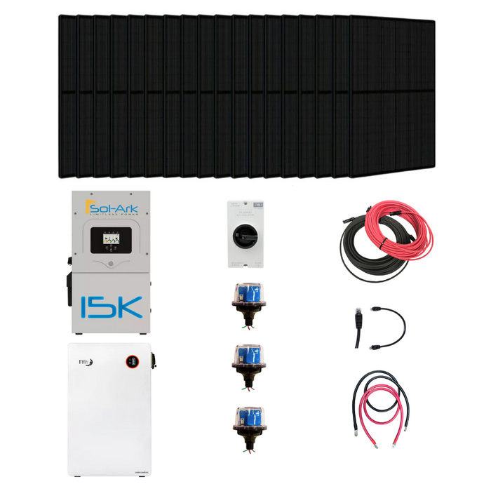Complete Hybrid Solar Kit | Sol Ark 15K | 20 x Philadelphia Solar 440W Solar Panels | 15kW Continous Output