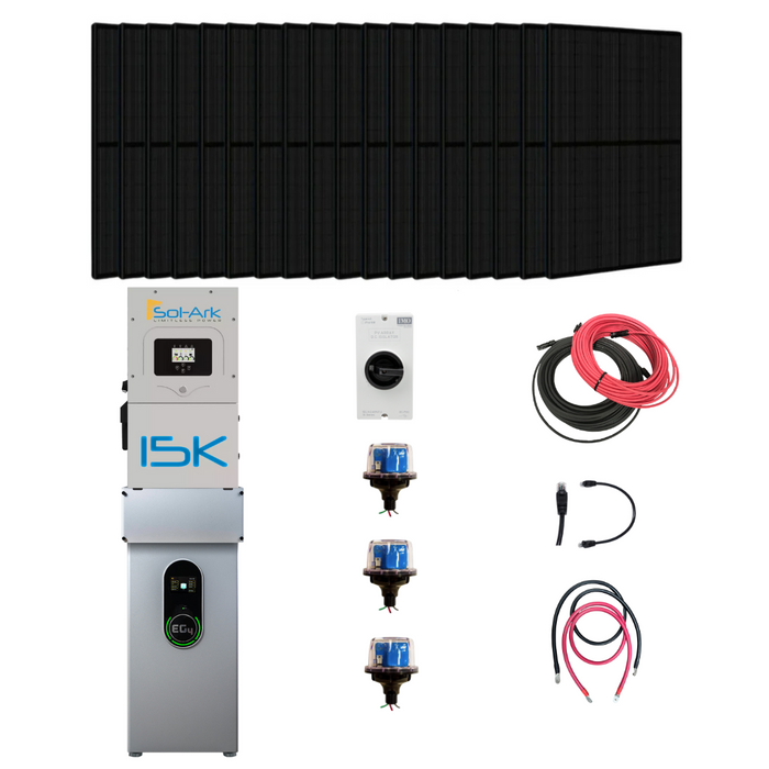Complete Hybrid Solar Kit | Sol Ark 15K | 20 x Philadelphia Solar 440W Solar Panels | 15kW Continous Output