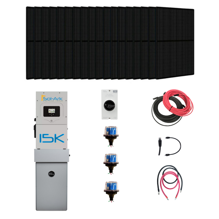 Complete Hybrid Solar Kit | Sol Ark 15K | 20 x Philadelphia Solar 440W Solar Panels | 15kW Continous Output