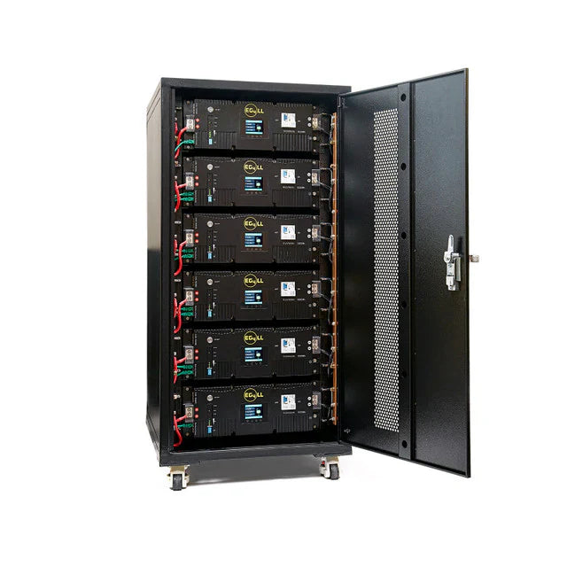 EG4 LL-S Lithium Battery Bundle| 30.72kWh | 6 Server Rack Batteries with Pre-Assembled Enclosed Battery Rack