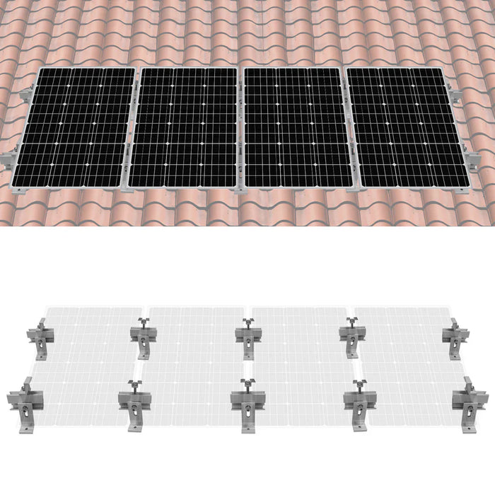 Solar Panel Mounting Bracket | For Wood, Metal and Shingle Roofs | Up to 4 Solar Panels