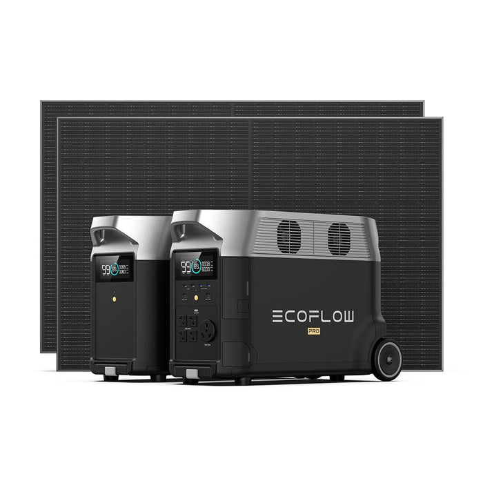 EcoFlow DELTA Pro Portable Power Station + 400W Rigid Solar Panel + EcoFlow DELTA Pro Smart Extra Battery