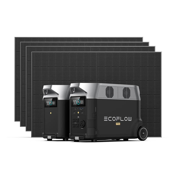 EcoFlow DELTA Pro Portable Power Station + 400W Rigid Solar Panel + EcoFlow DELTA Pro Smart Extra Battery